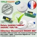 Détecteur de Mouvement SINOPower Relais Hyperfréquence Éclairage 360° LED Ampoules Luminaire Capteur HF Automatique Micro-Ondes Radar