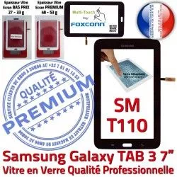 Qualité Ecran LITE Prémonté 7 SM-T110 T110 Noir Noire TAB3 Vitre SM Samsung Galaxy Supérieure en LCD Tactile PREMIUM Verre Adhésif Assemblée