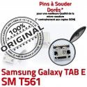 Samsung Galaxy TAB E SM-T561 USB Dock Chargeur ORIGINAL Prise 9 inch T561 SM charge Dorés Connector de souder Micro à Connecteur Pins
