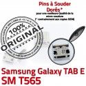 TAB E SM T565 USB Samsung Galaxy Dock Qualité Pins Connector à charge Fiche Prise MicroUSB SLOT Dorés ORIGINAL souder Chargeur SM-T565 TAB-E de