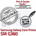Samsung Prime SM G360 Micro USB Qualité Galaxy Dorés Core Prise Dock de SM-G360 Connector souder charge Pins MicroUSB ORIGINAL à Chargeur Fiche