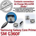 Samsung Prime SM G360F Micro USB Core charge MicroUSB Pins Dorés SM-G360F Connector ORIGINAL Dock Qualité de souder Galaxy à Chargeur Prise Fiche