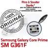 Samsung Prime SM-G361F USB Charg charge Connecteur Connector Qualité Pins ORIGINAL souder Core de Chargeur Micro Prise Dorés Galaxy G361F SM à