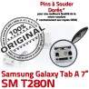 Samsung Galaxy Tab A T280N USB de Micro Dock 7 Pins Chargeur Prise souder Dorés Connector ORIGINAL SM à inch charge Connecteur TAB