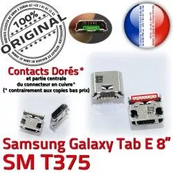 USB Galaxy Dock Qualité TAB-E à Fiche SLOT Chargeur Connector Tab-E de MicroUSB Dorés charge Prise ORIGINAL Pins Samsung souder SM-T375