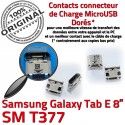 Samsung Galaxy Tab-E SM-T377 USB Connector Chargeur TAB-E Dock Qualité Fiche SLOT souder Pins Dorés de charge MicroUSB Prise à ORIGINAL