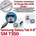 Samsung Galaxy Tab-A SM-T350 USB Chargeur Connector Qualité Fiche TAB-A à MicroUSB charge Pins Prise SLOT ORIGINAL Dorés souder de Dock