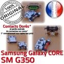 Samsung Core SM-G350 USB Charge Connector Galaxy charge Prise de Chargeur Micro SM Dorés à Pins Qualité G350 Connecteur Plus ORIGINAL souder