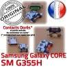 Samsung Core SM G355H Micro USB charge Pins Qualité de souder Dock Prise PORT Dorés Chargeur Fiche ORIGINAL à 2 Galaxy SM-G355H Connector