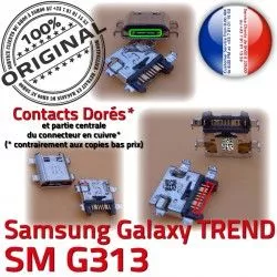 de à souder G313 USB charge Dorés Chargeur Fiche Prise Pins Micro Samsung S Connector TREND Dock MicroUSB Qualité SM-G313 DUOS SM Galaxy ORIGINAL