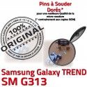 TREND S DUOS SM G313 Micro USB souder Pins Chargeur Galaxy MicroUSB Qualité à Samsung Dock charge ORIGINAL SM-G313 Connector Fiche Prise de Dorés