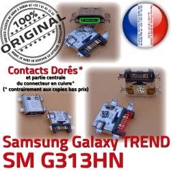 Dorés SM-G313HN Chargeur TREND à S Pins G313HN de charge Dock Qualité Prise Fiche souder Samsung SM DUOS ORIGINAL Micro Connector MicroUSB USB Galaxy