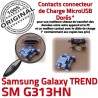 TREND DUOS SM-G313HN USB Charge souder de Chargeur Samsung Dorés Qualité Prise à Connector Galaxy SM ORIGINAL G313HN Pins charge Micro Connecteur