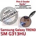 TREND S DUOS SM G313HU Micro USB souder à MicroUSB Samsung de Chargeur Fiche ORIGINAL Dock Qualité Pins Prise Galaxy Connector charge Dorés SM-G313HU