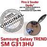 TREND S DUOS SM G313HU Micro USB souder à MicroUSB Samsung de Chargeur Fiche ORIGINAL Dock Qualité Pins Prise Galaxy Connector charge Dorés SM-G313HU