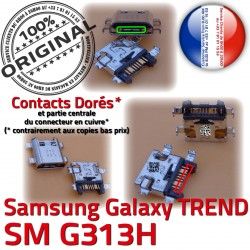 à Connector de Samsung Chargeur Galaxy Qualité DUOS Prise Dock charge Dorés USB MicroUSB SM SM-G313H S Pins ORIGINAL Micro souder TREND Fiche G313H