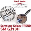 TREND S DUOS SM G313H Micro USB Chargeur Connector Samsung Galaxy charge Dock Prise SM-G313H de MicroUSB Fiche souder Dorés à Pins Qualité ORIGINAL