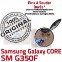 Samsung Core SM G350F Micro USB Plus Fiche Prise à Dock Dorés SM-G350F Galaxy charge Pins de MicroUSB Chargeur Qualité ORIGINAL Connector souder