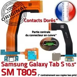 T805 Contacts SM-T805 de Réparation TAB OFFICIELLE Micro Dorés ORIGINAL SM TAB-S Galaxy Nappe Charge Ch Chargeur S USB Connecteur Samsung Qualité