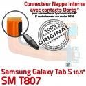 SM-T807 Micro USB TAB-S Carte SD Qualité Mémoire Galaxy de T807 Connecteur TAB Nappe PORT Samsung SM Lecteur ORIGINAL Charge S Chargeur