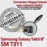 SM-T311 USB TAB3 Prise Charge Nappe Samsung MicroUSB Galaxy SM de Qualité Connecteur 3 TAB Réparation Port Microphone Chargeur ORIGINAL T311 Fiche