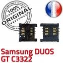 Samsung Duos GT c3322 S Reader SIM à Lecteur Prise souder Contacts Connecteur Pins Carte Dorés SLOT OR Connector ORIGINAL Card