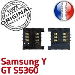 SIM Dorés Pins S Samsung Connector GT ORIGINAL s5360 Connecteur Reader Contacts Carte Y Galaxy souder Prise Card OR à Lecteur SLOT