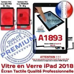 Tablette Verre IC Caméra Vitre Adhésif - Oléophobe HOME A1893 Fixation Réparation Noir Tactile Nappe 6 Ecran iPad Qualité Monté