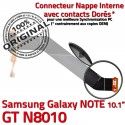 Samsung Galaxy GT-N8010 NOTE Ch Chargeur Réparation USB Connecteur Charge de GT OFFICIELLE Dorés N8010 Contacts Qualité Micro ORIGINAL Nappe