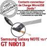 Samsung Galaxy NOTE GT-N8013 Ch de OFFICIELLE Contacts Réparation Qualité Connecteur Nappe Chargeur MicroUSB Charge Dorés ORIGINAL
