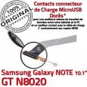 Samsung Galaxy NOTE GT-N8020 Ch Nappe Connecteur de MicroUSB Chargeur Qualité Dorés Réparation OFFICIELLE Contacts Charge ORIGINAL