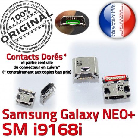 Samsung Galaxy NEO+ i9168i USB Connector Connecteur ORIGINAL Chargeur Prise Doré à Micro GT souder Dock Plus Qualité Pin charge