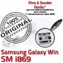 Samsung Galaxy Win GT-i869 USB SLOT Prise Dorés Connector de souder Fiche Dock Pins charge Chargeur MicroUSB à Qualité ORIGINAL