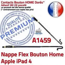 Apple A1459 Adhésif Home Accueil iPad4 Réparation Bouton Nappe Châssis Poussoir 4 Flex Qualité Remplacement iPad Tablette Autocollant