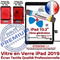 Vitre Bouton Tactile Tablette A2198 Nappe iPad N Réparation Noire A2200 Outil Verre 2019 PREMIUM PACK Precollé Adhésif A2197 KIT Démontage HOME Qualité