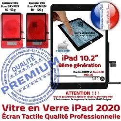 A2429 A2428 A2270 Verre Tactile Noir Precollé Adhésif PREMIUM Caméra A++ N Remplacement HOME Bouton 2020 Oléophobe Vitre iPad A2430 Ecran Fixation Qualité