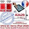 iPad 2020 A2429 Blanc Verre Oléophobe Vitre Réparation Qualité Fixation Monté Tablette Adhésif Ecran Caméra HOME Tactile Nappe