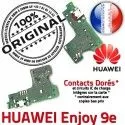 Huawei Enjoy 9e Antenne SMA OFFICIELLE Charge Micro Qualité Microphone ORIGINAL Nappe Téléphone Chargeur Connecteur USB Prise