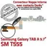 SM-T555 TAB A Jack Ecouteurs Bouton Casque T555 SM Connecteur Réparation Galaxy Chargeur HOME ORIGINAL Nappe Samsung MicroUSB Charge