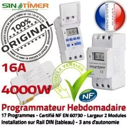 Programmation 4000W Journalière 4kW Vidéosurveillance Commande électrique 16A Vidéo Rail Electronique Système Tableau DIN Contacteur Digital Automatique