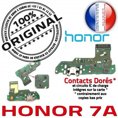Honor 7A Charge Rapide Câble Qualité Chargeur OFFICIELLE USB Nappe Microphone ORIGINAL Prise RESEAU Connecteur Micro Antenne