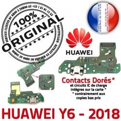 USB Huawei DOCK ORIGINAL de Nappe JACK Câble Antenne écouteurs 2018 Qualité Microphone Charge Chargeur PORT Téléphone Y6 Audio