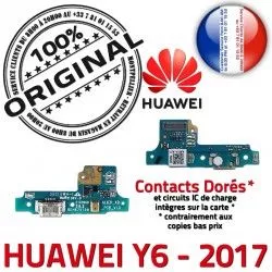 Huawei Chargeur OFFICIELLE 2017 Charge Prise RESEAU Nappe Antenne Microphone Y6 Téléphone Qualité ORIGINAL Connecteur PORT USB