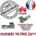 Huawei Y6 PRO 2017 JACK AUDIO Charge Câble Chargeur Micro Téléphone Casque USB PORT de ORIGINAL Audio Antenne Microphone Nappe Qualité
