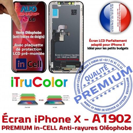 LCD inCELL iPhone A1902 Réparation Tone PREMIUM Retina X Verre HD 5,8 Super SmartPhone inch Écran Affichage Tactile True Qualité
