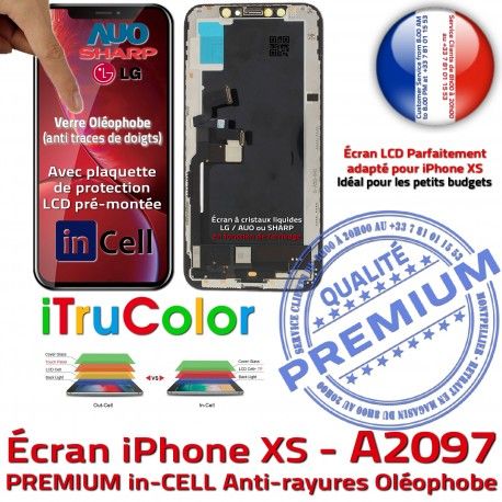 Vitre in-CELL iPhone Ecran A2097 Apple Verre PREMIUM Écran Remplacement Touch Liquides iTruColor LCD Cristaux inCELL XS Multi-Touch SmartPhone