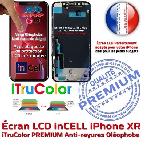 LCD Apple inCELL iPhone XR Écran LG Vitre Retina Oléophobe Changer pouces HDR Super 6.1 True PREMIUM Affichage SmartPhone In-CELL Tone