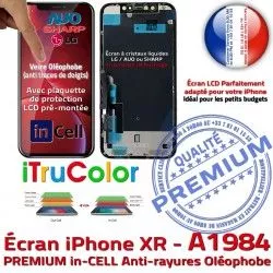 Apple SmartPhone inCELL Retina PREMIUM Cristaux XR sur Liquides iPhone 6,1 in Affichage LCD A1984 Vitre Châssis Tone Écran True