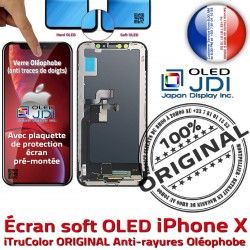 KIT sur Écran X Apple Remplacement ORIGINAL OLED Verre Complet iPhone Multi-Touch SmartPhone soft Chassis Oléophobe 3D Châssis Touch