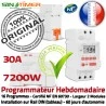 Commande Arrosage 30A Creuses Électronique 7kW Jour-Nuit Programmateur Hebdomadaire Heures Rail Automatique DIN 7200W Commutateur